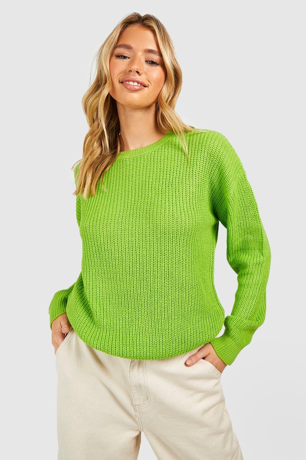 Green knit jumper clearance womens